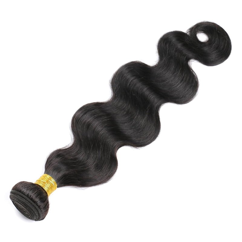 Body Wave Human Hair Bundles 18 Inch Body Single Bundle #1B Natural Black Human Hair Unprocessed Native Virgin Hair 100g Total Double Weft Crochet Human Hair Extensions for Women