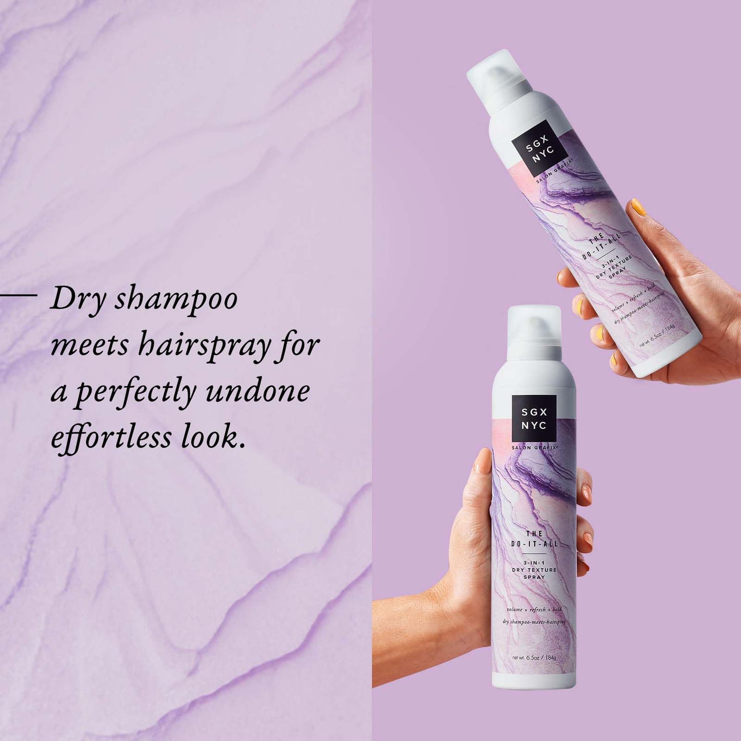 SGX NYC The Do It All 3-in-1 Dry Texture Spray - Versatile Dry Shampoo and Hairspray for Refreshed Hair - Dry Texture Spray for Hair Volume - 2 pc