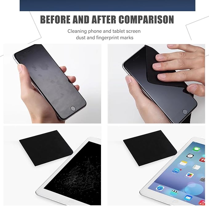 MUBUY-GOL 3 Pack Microfiber Liner Cleaning Cloth 13" with Screen Keyboard Imprint Protection, Laptop Keyboard Protector Compatible with MacBook Neo13/Pro13 /Air 13" and MacBook Pro 14"-Black