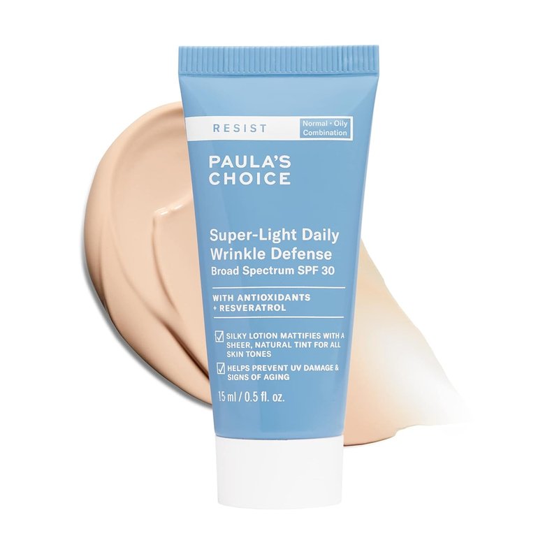 Paula's Choice RESIST SPF 30 Mineral Sunscreen - Super-Light Daily Wrinkle Defense for Oily Skin | Fragrance-Free, Matte Finish