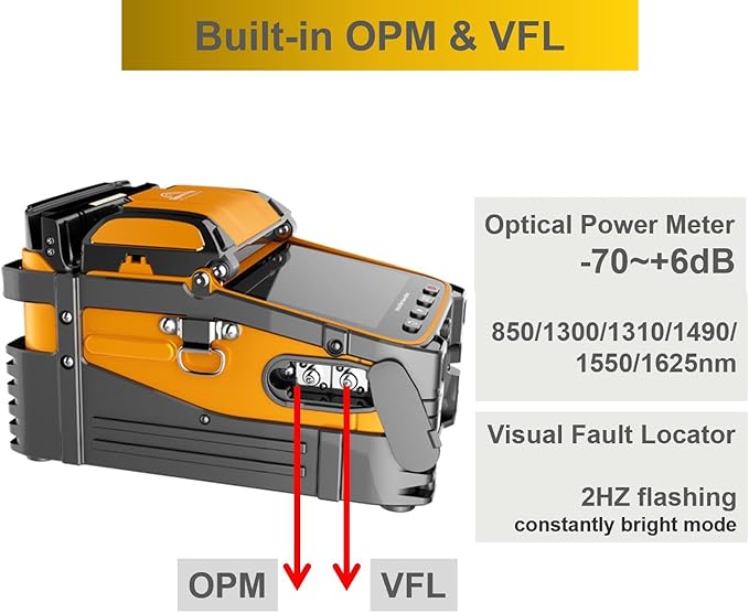 QIIRUN Fusion Splicer AI-9, Fiber Splicer Kit with Upgraded 5" Touch Screen 6-Motor Core Alignment, 5s Fast Splice Fiber Optic Splicing Machine for FTTH SM/MM Cable Installation