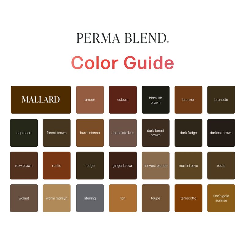 Perma Blend - Mallard - Microblading Ink for Permanent Eyeliner - Professional Tattoo Ink - Cool Medium Brown Tattoo Ink Makeup - Vegan (0.5 oz)