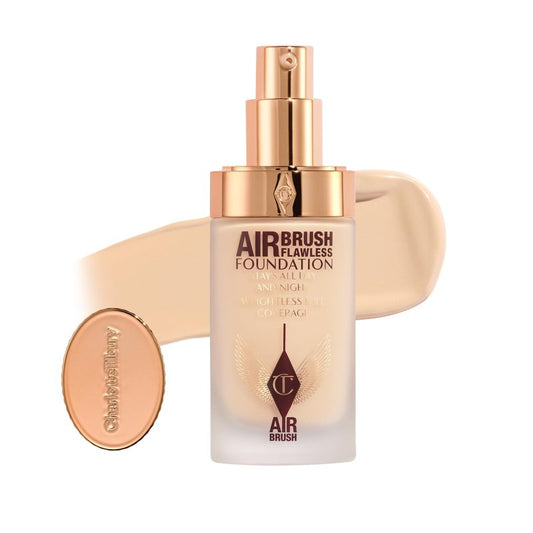 Charlotte Tilbury Airbrush Flawless Matte Foundation - Full Coverage Liquid Makeup with a Natural-Matte Finish - Smoothes & Blurs Pores - Waterproof & Transfer Resistant - 3 Neutral