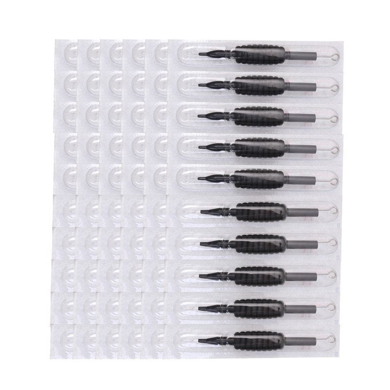 Dragonhawk 60 Counts Black Tattoo Needles Tubes with Matching Assorted