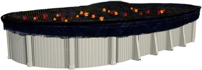 In The Swim 12' x 24' Oval Leaf Net Cover for Above Ground Swimming Pools - Removes Leaves, Sticks, and Small Debris from Your Winter Cover