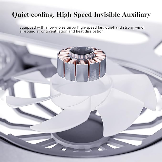 Eiyikof Aluminum Alloy Adjustable Laptop Stand Laptop Cooling Pad with Fan USB Hub Compatible with 10" to 15" Inches Notebook Computer-Grey