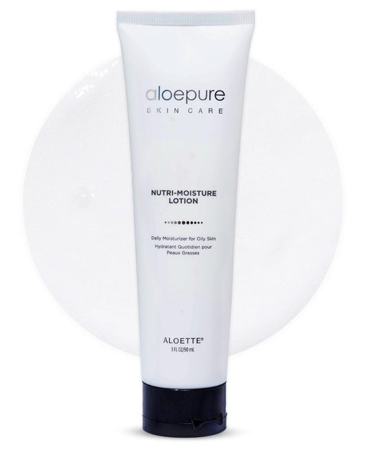 Aloette Facial Moisturizer for Oily & Irritable Skin, Nutri Moisture Lotion - Lightweight Daily Moisturizer for Uneven Skin Tone, Breakouts & Acne - Moisturizing, Hydrating & Soothing Face Cream