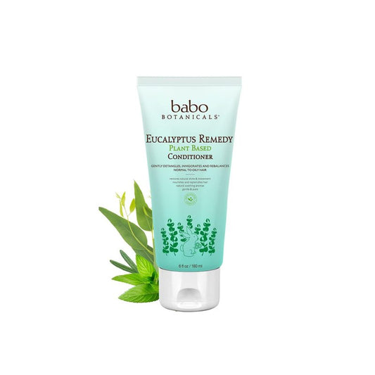 Babo Botanicals Eucalyptus Remedy Conditioner - Invigorating Eucalyptus, Rosemary & Pepermint - For all ages - Rebalancing Conditioner for all hair types - Vegan