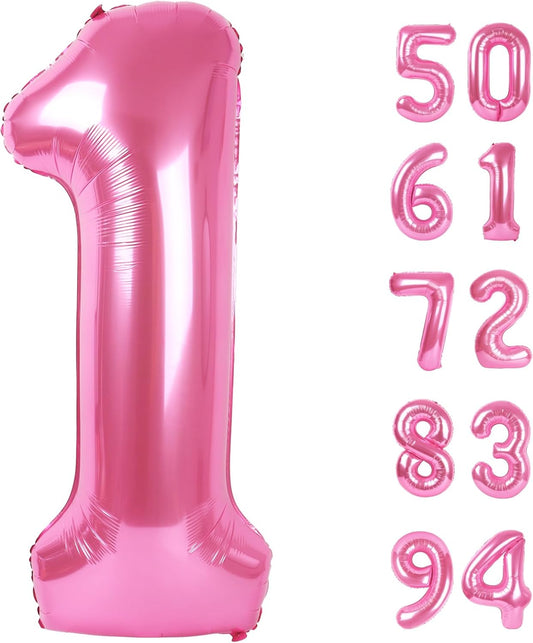 Regine Switzerland 40-Inch Pink Number 1 Balloon - Perfect First Birthday Decoration for Girls