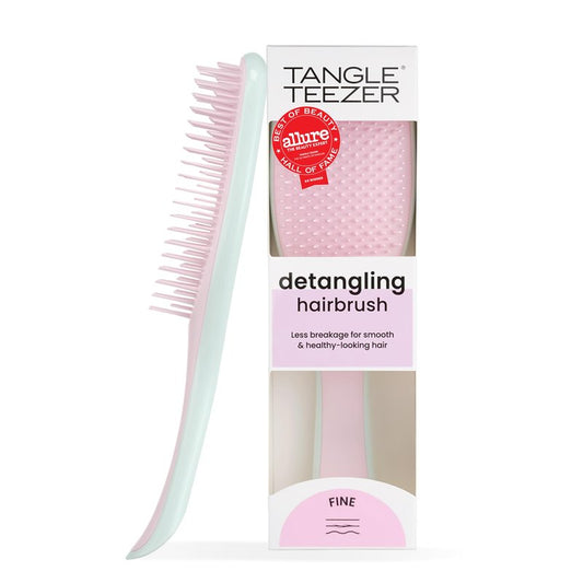Tangle Teezer Fine Ultimate Detangler Brush, Dry & Wet Hair Brush to Detangle & Reduce Breakage for Fine Hair Types, Marshmallow Pink & Mint