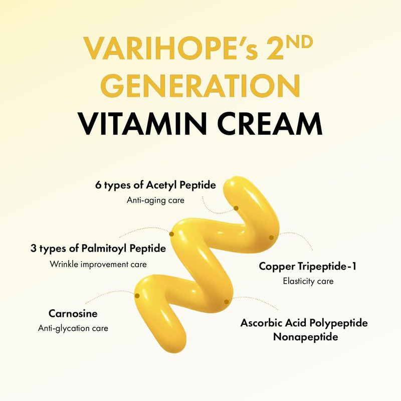 VARIHOPE Vita-Aging Pure C Cream – Vitamin C Face Cream for Deep Hydration, Elasticity & Uneven Tone, Korean Skin Care with Pure Vitamin C for Smooth, Radiant, Healthy-Looking Skin | 1.35 fl oz