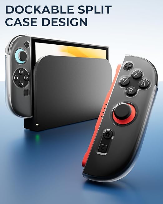 Pro Controllers Accessories Bundle for Nintendo Switch 2 18-in-1: Carrying Case, Screen Protector, Thumb Grip for Joycon, Dockable Console Protective Cover Shell, Steering Wheel, 2025 Switch2 Game Kit