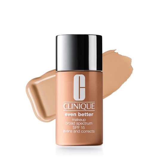 Clinique Even Better Makeup Liquid Foundation SPF 15 With Vitamin C For Dry + Oily Combination Skin Types | Medium Coverage + Natural Finish | Evens Skin Tone + Reduces Dark Spots, Cardamom, 1 Fl Oz