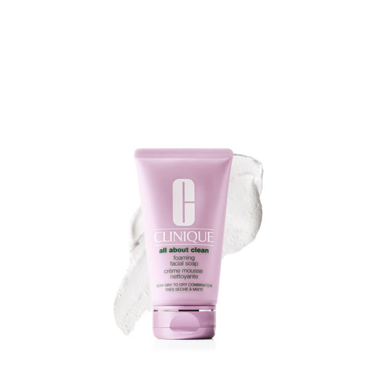 Clinique All About Clean Foaming Face Wash With Hyaluronic Acid + Glycerin For Very Dry to Dry Combination Skin Types, 5 Fl Oz