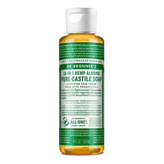 Dr. Bronner's Pure-Castile Liquid Soap - Almond Scent, 32 oz | Organic, Vegan, 18-in-1 Uses
