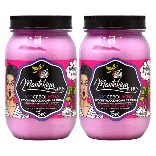 BOE Mantekiya Pa'l Pelo Ajocebolacha Reconstruccion Capilar Total 16oz (Pack of 2)