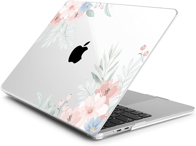 Batianda Premium Case for New MacBook Air 15 inch with M5 M4 M3 M2 Chip 2026 2025 2024 2023 Release, Designed Ultra-Slim Hardshell & Keyboard Cover & Screen Protector 4-in-1 Bundle, Watercolor Floral