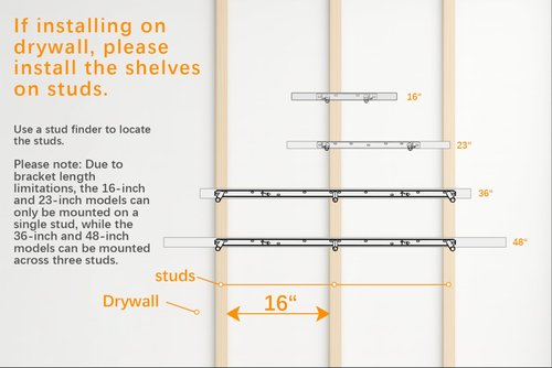 BAYKA Floating Shelves for Wall, 22.5 inches Black Wall Shelves for Bathroom, Bedroom, Living Room, Kitchen & Book, Hanging Display Decor Organizer Shelf with 22 lbs Capacity