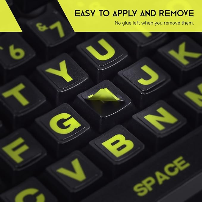 English Keyboard Letter Stickers Full Size Universal PC Computer Laptop Desktop Keyboard Replacement English Keyboard Stickers, QWERTY Alphabet KeyboardStickers -1PCS