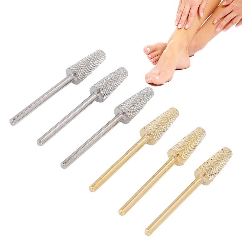 6Pcs Nail Drill Bits Sets, Electric Nail Drill Bit for Manicure Pedicure, Professional Tapered Carbide Nail Drill Bit Nail Art Tools for Acrylic Gel Nails Cuticle