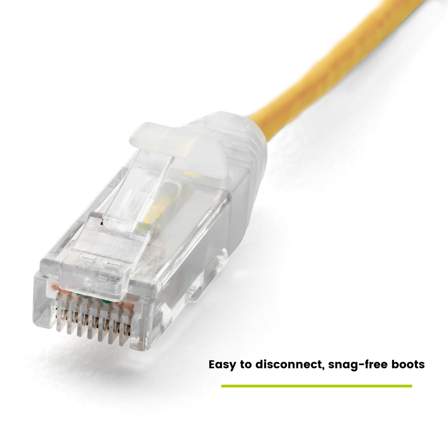 TRUECABLE Cat6 Component Rated Patch Cable, Unshielded (U/UTP), 2ft, Yellow, 28AWG Stranded Pure Copper, Snagless 10G High-Speed Ethernet Cable, PoE++ 4PPoE 100W, UL Listed, RoHS-3, 5 Pack