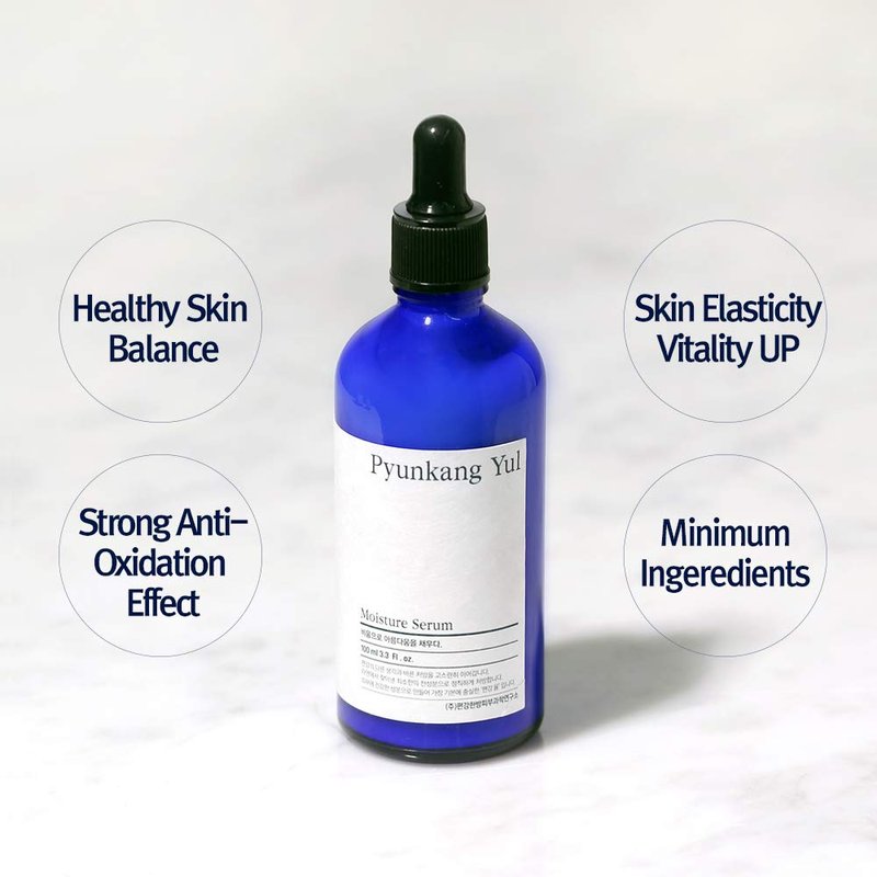 PYUNKANG YUL Moisture Serum - Korean Face Serum for Oily & Combination Skin | Calming Olive Oil & Herbal Formula - 3.4 Fl Oz