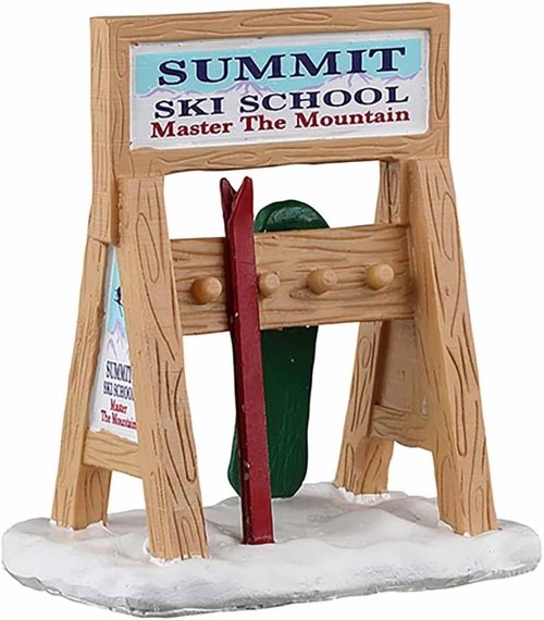 Lemax Village Collection - Ski Rack Sign | Charming Village Accessory for Holiday Decor #34097