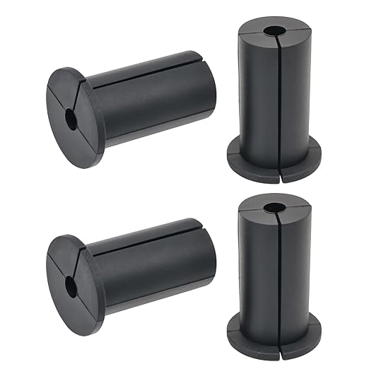 EASYEAH 4pc Starlink Cable Grommet 1" Silicone Waterproof Wall Hole Pass Through Split Cable Bushings for TV Wire Ethernet Cord, Starlink Cable Routing Kit Accessories, 52.5mm/2.07" Ht, Black