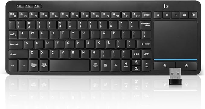 Bnnwa Multi-Device Wireless Bluetooth Keyboard with Touchpad-Wireless Keyboard with Multi-Touch Big Size Trackpad,Support 3 Devices for PC,Windows, Android, Chrome OS, Laptop, Tablet