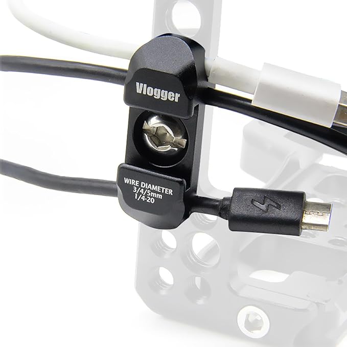 FUGASUN HDMI/SDI/USB-A/USB-C/Type-C Cable Clamp,Support 2~6 mm(0.07"~0.27") Diameter Cable,Compatible with Camera cage for Sony/Nikon/Canon/FUJIFILM