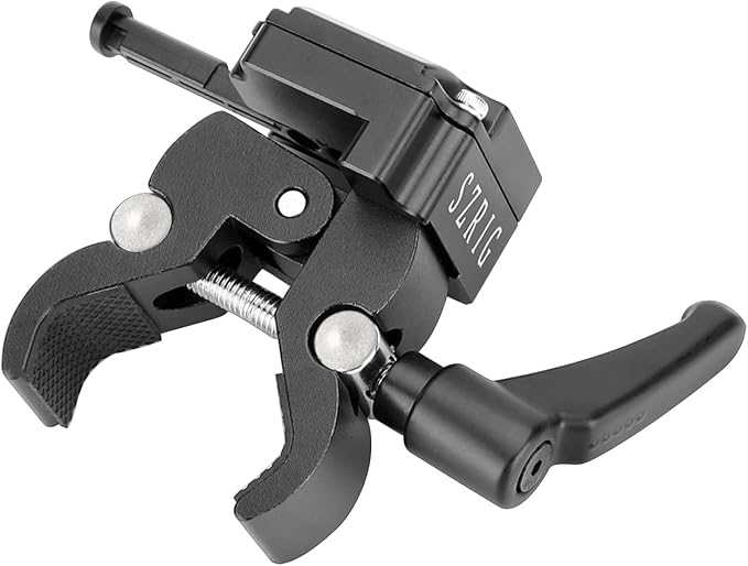SZRIG Crab Clamp with Universal V-Lock Mount Quick Release Adapter for DSLR Camera Battery Accessory