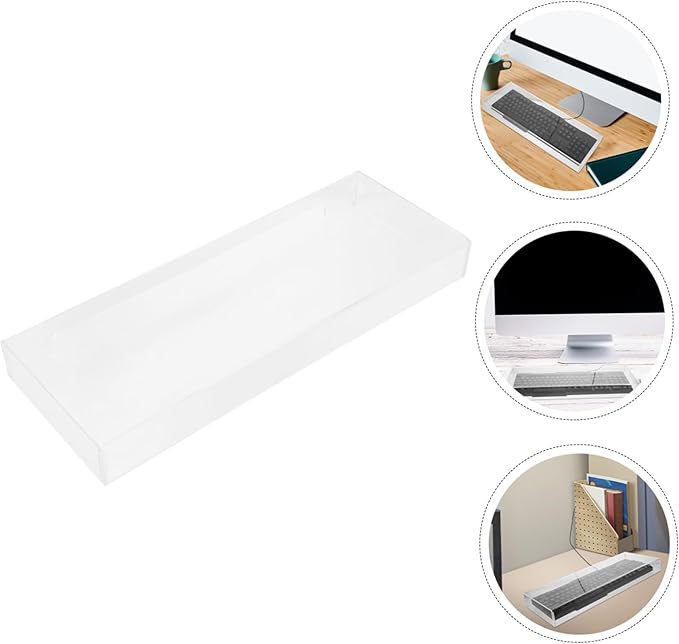 SHOWERORO Transparent Keyboard Dust Cover 18.89 Inch Waterproof Protective Case for Mechanical and Standard Keyboards Household Use Keyboard Protector