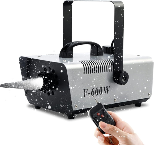 TCFUNDY Snow Machine - 600W Snowflake Maker for Christmas & Wedding Parties | Remote Control Included