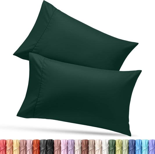 Utopia Bedding Queen Pillow Cases - Soft Brushed Microfiber - 2 Pack, Fade Resistant | 20 X 30 Inches, Emerald
