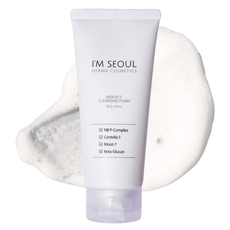 I'M SEOUL Cleansing Foam - Gentle Micellar Facial Cleanser with Hydrating Centella | 4.41 oz