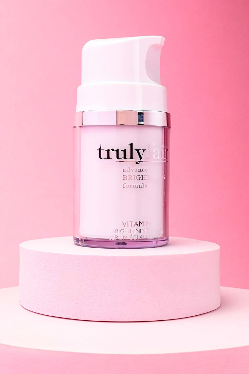 Truly Fair Face Brightening Kit – Vitamin C Serum 1 oz & 7% Glycolic Acid Concentrated Cream 1.7 oz - Skincare Kit- Anti-Aging - Moisturizing formula - Paraben-free - For women