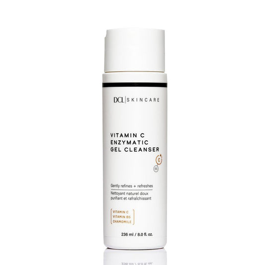 DCL Skincare Vitamin C Enzymatic Gel Cleanser with Sugar Fruit Enzymes & Vitamins C/B5, 8.0 Fl oz