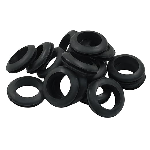 Kyuionty 24 Pcs Rubber Grommets, 3/4" Inside Diameter 7/8" Drill Hole Rubber Wire Grommets for Wire, Firewall, Cables, Plugs