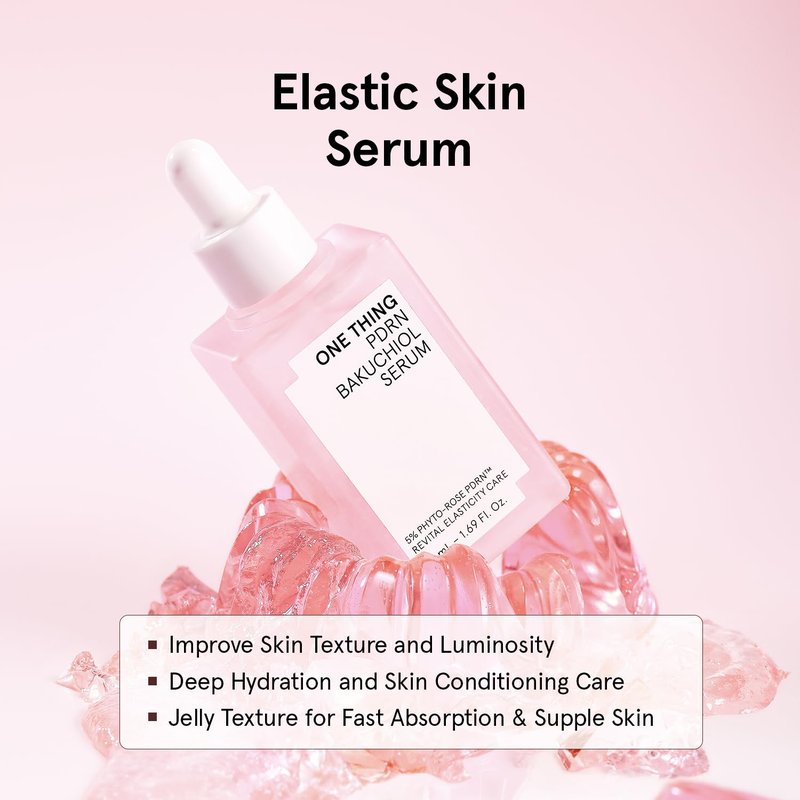 ONE THING PDRN Bakuchiol Serum, Daily Moisturizing Face Serum for Plump and Smooth Skin, Inner Moisture, Hydrating, Revitalizing 1.69 fl oz