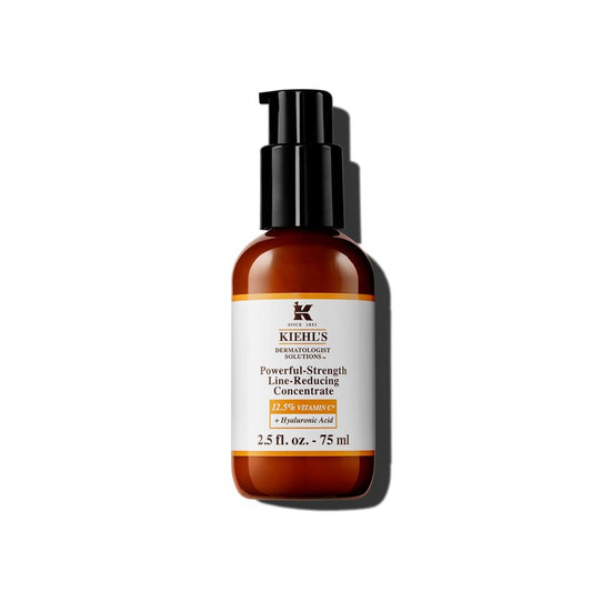 Kiehl's Powerful-Strength Vitamin C Face Serum, Lightweight Vitamin C Serum with Hyaluronic Acid, Improves Skin Texture, Boosts Radiance, & Reduces Fine Lines & Deep-Set Wrinkles, For All Skin Types