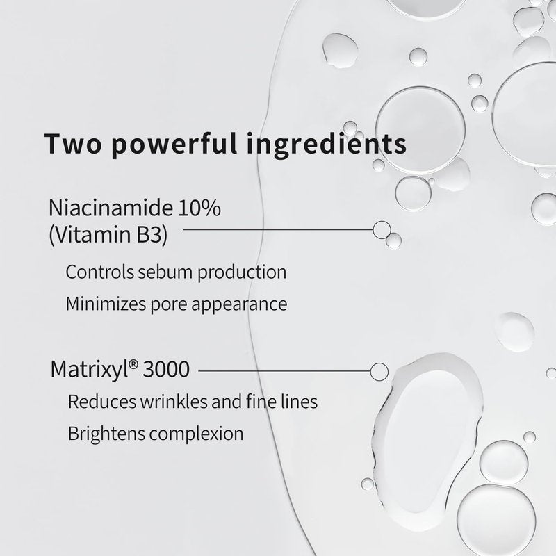 Epielle Complex Niacinamide 10% + Peptides Serum 3 fl.oz, Glowing and Firming Formula for Uneven Tone & Enlarged Pores, Anti-Aging Serum for Face, Korean Skin Care for Glass Skin