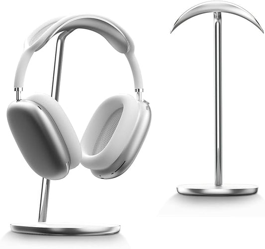 BENKS Desktop Headphone Stand Universal Headset Holder Hanger Mount Aluminum with Protective Silicone Pad, Gaming Headset Accessories, Compatible with AirPods Max, Beats, Bose, Sony and so on (White)