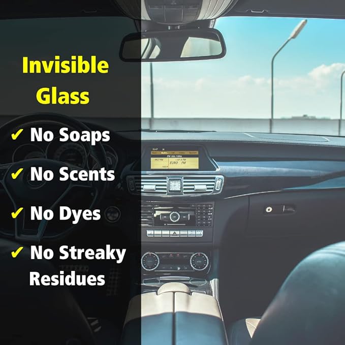 Invisible Glass 92163-3PK Premium Glass Cleaner Spray for Car Windshields and Windows, Automotive and Home Window Cleaner, Streak-Free, Ammonia-Free, Tint-Safe – 16 fl oz (Pack of 3)