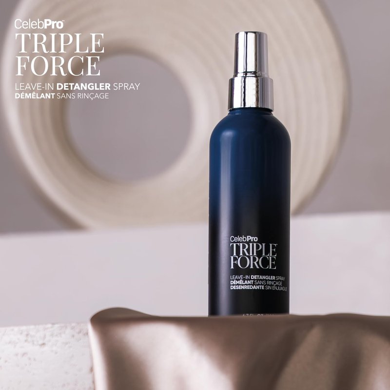 Celeb Luxury CelebPRO TRIPLE FORCE Leave In Conditioner Spray, Detangler and Conditioner for All Hair Types, 6.7oz