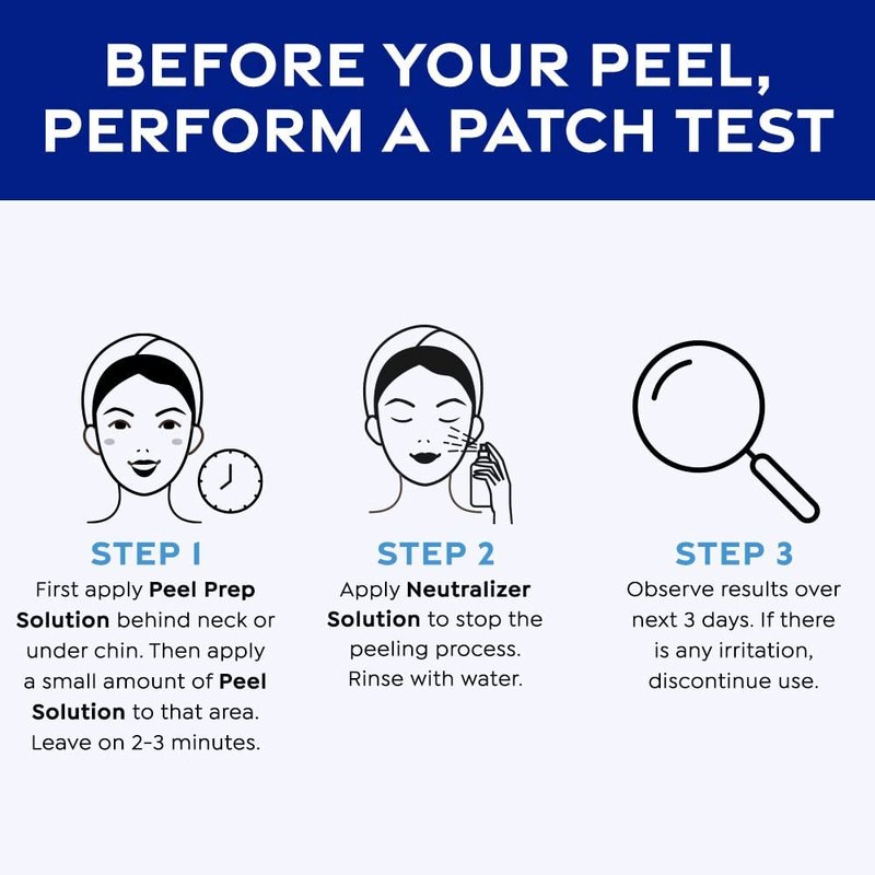 MedPeel Glycolic Acid 50% Essential Peel Kit, Includes: Prep, Neutralizer, Medium Strength Chemical Face Peel, Minimize Fine Lines, Wrinkles, Dark Spots, All Skin Tones, 1oz/30ml (Kit of 3)