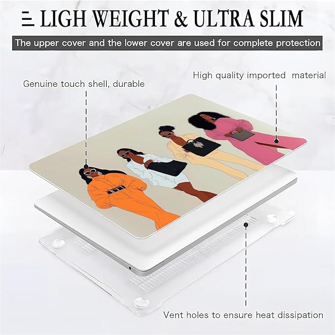 COTAIL Compatible with MacBook Air 13.3 13.6 Inch Case 2022 2021 2020 2019 Plastic Hard Shell Case Cover,13.6 Air (A2681) M2 2022, Beautiful Women