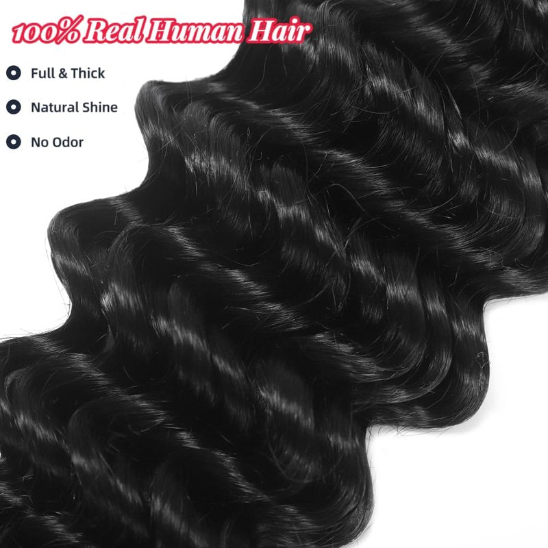 P4/30 Deep Wave Ombre Human Braiding Hair 22Inch 1 Bundle 50g Bulk Human Hair for Braiding No Weft Human Braiding Hair for Boho Braids Wet and Wavy 100% Brazilian Virgin Curly Hair