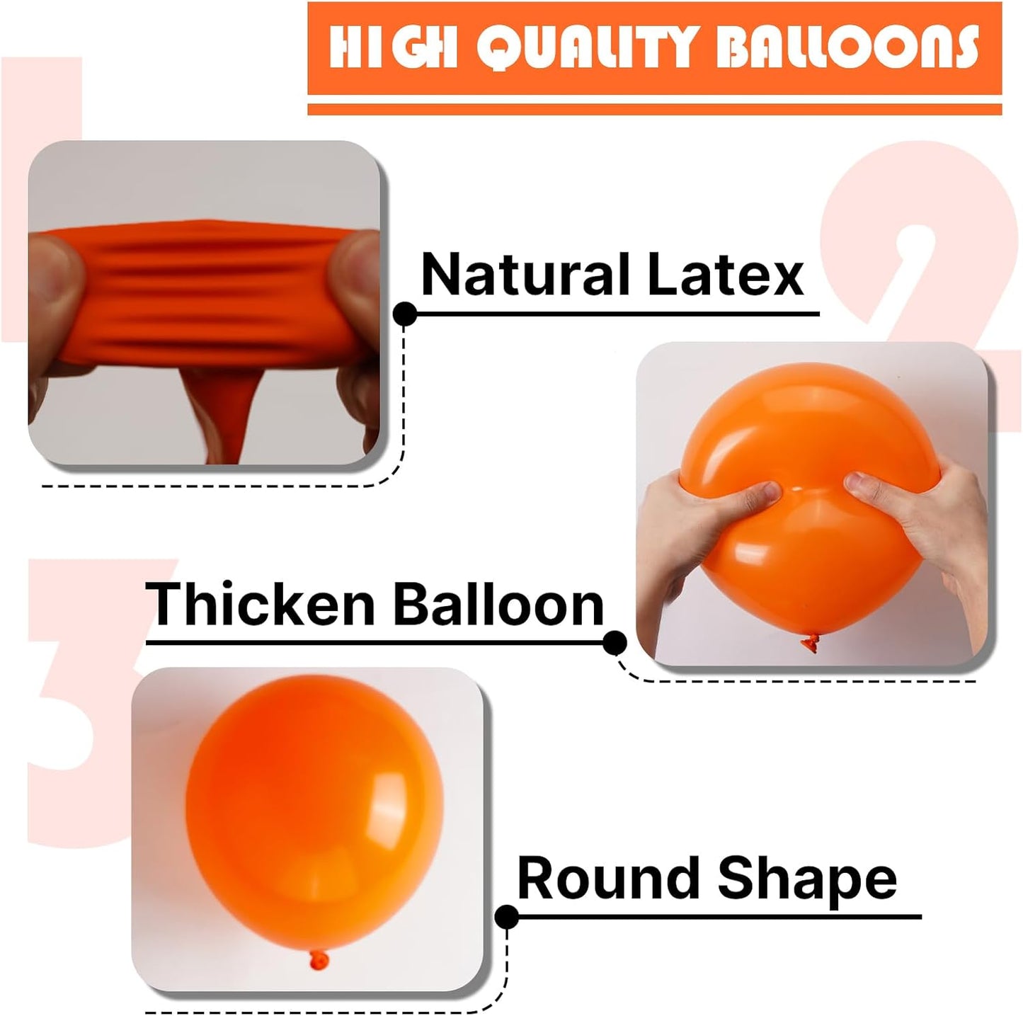 PartyWoo Orange Balloons - 50 Pcs Mini 5-Inch Latex Balloons for Fall Celebrations & Events