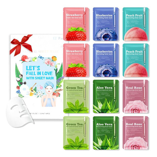 CAKAILA 8 Pack Rose Face Mask,Pink Face Masks Spa Day kit Supplies for Women,Sheet Facial Mask Skincare for Kids Gifts Set,Hydrate Nourish Soothe for All Skin Types,Spa Party Favors