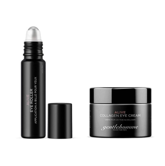Eye Roller Serum for Men - Collagen & Caffeine Eye Cream | Depuffing Roller Ball for Dark Circles & Puffiness - 2 Count